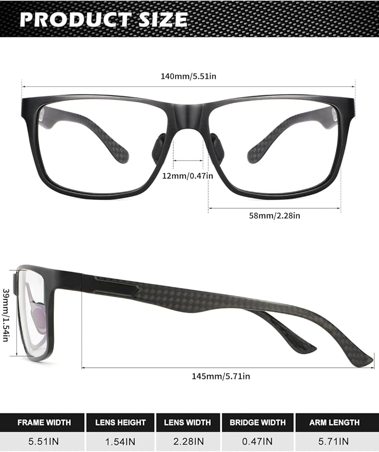 ANYLUV Blue Light Blocking Glasses Men Computer Gaming Glasses Lightweight Al-Mg Metal Anti Eyestrain Eye Protection
