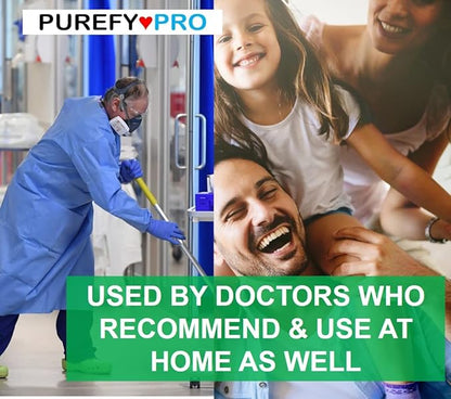 PUREFY Purefypro CPAP Cleaner and Sanitizer Spray (3.4oz, 2pk). TSA Travel Size. No Rinse. No Residue. Kills 99.9999% Norovirus, Flu Virus, and Fungi, Drug Resistant Germs. Unscented.