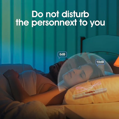 Pillow Speaker for Sleeping, Mini Bone Conduction Bluetooth Under Pillow Speaker with 10 Soothing Sounds, Sleep Timer, TF Card Support for Side Sleepers & Deep Sleep, Pink