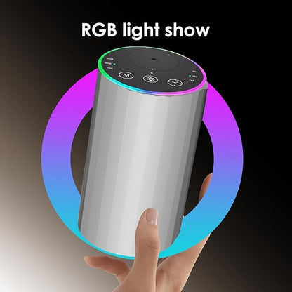 Waterless Essential Oil Diffuser, Battery Powered Mini Scent Air Machine, Aromatherapy Mist Diffuser for Home Room Car Office (Silver)