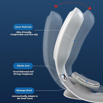 Neck Massager, 2026 2.0 Upgraded 4-Head Portable Neck Massager with Heat, 6 Modes 16 Levels for Home Relaxation & Personal Comfort, Ergonomic Design, Portable, Lightweight