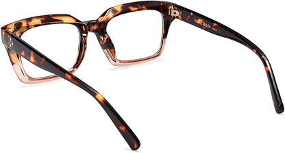 FEISEDY Retro Square Blue Light Blocking Reading Glasses Anti Glare Digital Eyestrain Reader B2479