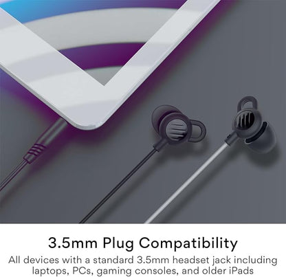 MEE audio SleepTones Wired Sleep Earbuds 3.5mm Plug for Side Sleepers with Lightweight Low-Profile Silicone Earpieces, Noise Reduction Sleeping Headphones (2 Packs)