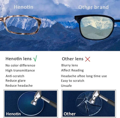 Henotin 5-Pack Reading Glasses Blue Light Blocking Anti Eyestrain Computer Reading Glasses for Women and Men Readers (5 Pack Mix Color, 2.75)