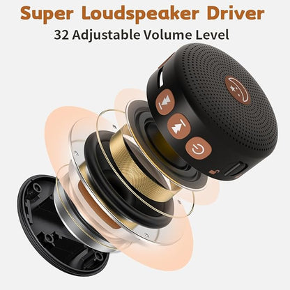Mini Sound Machine Portable Baby White Noise Machine Brown Noise Machine 30 Soothing Sounds for Kids Adults Auto-Off Timer 32 Volume Levels Battery Sleep Machine for Home Office Privacy (Black)