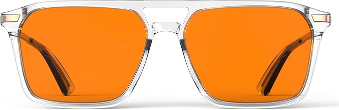 Goiteia Orange Blue Light Blocking Glasses-Retro 70s Blue Light Glasses for Men Women, Easier Sleep and Migraine Relief