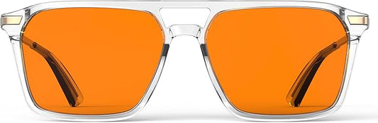 Goiteia Orange Blue Light Blocking Glasses-Retro 70s Blue Light Glasses for Men Women, Easier Sleep and Migraine Relief
