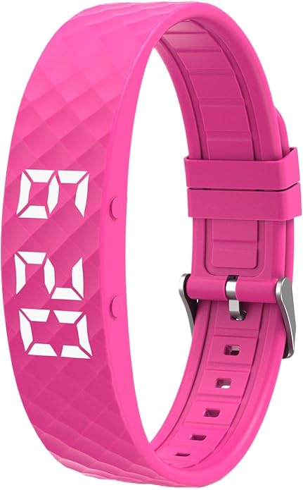 Alarm Bracelet, Silent Timer Watch, 8.82x0.65x0.37inches Wristband Vibration, Adjustable Clock Band with Rubber Build, Travel Accessory with Modern Style, Sleep Aid Gear for Women Men Seniors Elderly