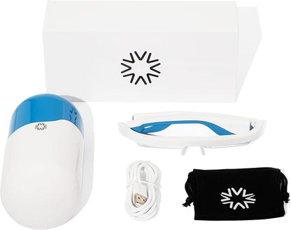 Premium Blue Light Therapy Glasses | Sleep Better, Boost Energy, Improve Mood | Portable Light Therapy Lamp | Circadian Rhythm Disruptions Linked to Sleep Problems, Winter Blues, Low Energy