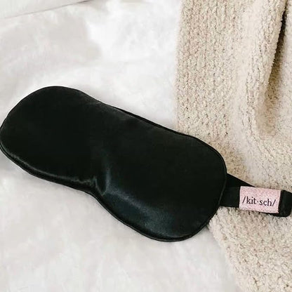 Kitsch Weighted Satin Sleep Mask - Weighted Eye Masks for Sleep and Travel - Lavender Ultra-Soft Sleeping Eye Mask for Women and Men - Light Blocking, Adjustable Strap, (4.1oz/116g)