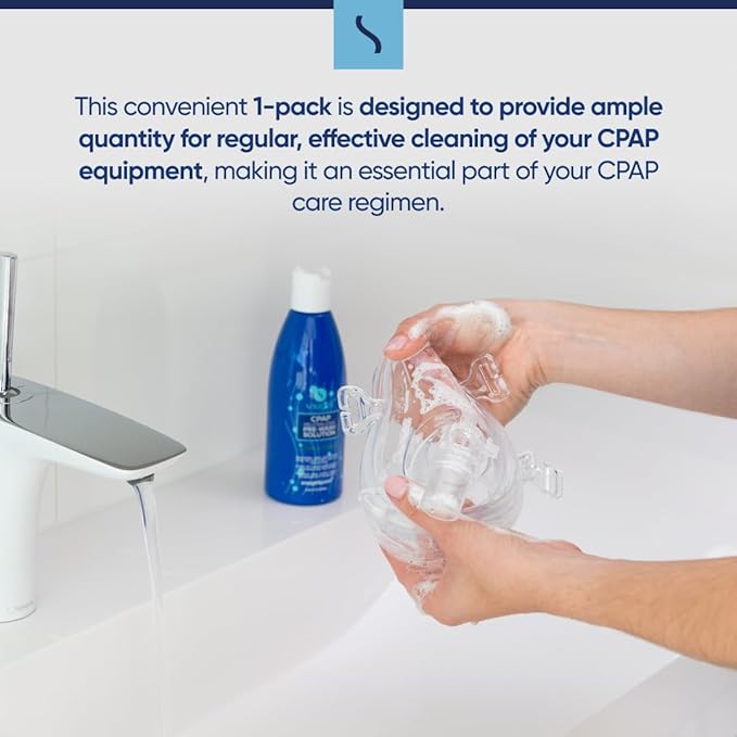 Snugell CPAP Soap Cleaner 8.4oz - Fresh Citrus Scent - Pre-Wash Solution - Mask and Hose Cleaning Soap - Neutralizes Odor and Removes Body Oils from CPAP Mask (1-Pack)