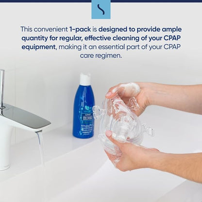 Snugell CPAP Soap Cleaner 8.4oz - Fresh Citrus Scent - Pre-Wash Solution - Mask and Hose Cleaning Soap - Neutralizes Odor and Removes Body Oils from CPAP Mask (1-Pack)