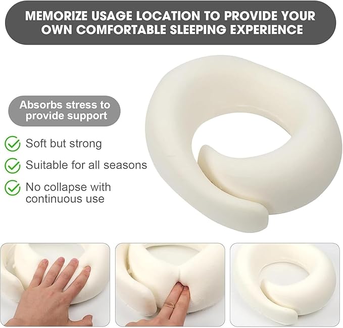 WEERSHUN Travel Pillows for Airplanes,2024 New Travel Pillow,Travel Neck Pillow Airplane Memory Foam Travel Pillow Neck Pillow for Traveling Suitable for Airplanes,Offices and Cars