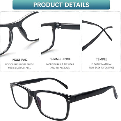 SIGVAN 6 Pack Reading Glasses for Women Men Blue Light Blocking, Spring Hinge Anti Eyestrain Glare Computer Readers (6 Mix-7, 2.75)