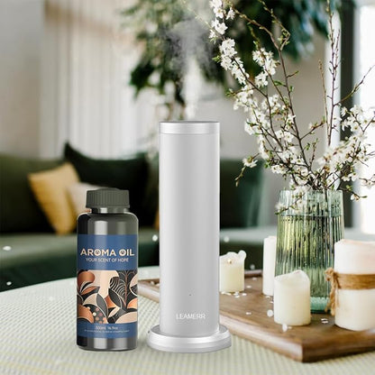 Smart Scent Diffuser Machine for Home, Bluetooth/WiFi Waterless Essential Oil Diffuser for Oils,Super Quiet Work Cold Air Technology Aromatherapy Diffuser for Large Room, Office, Shops, Gym