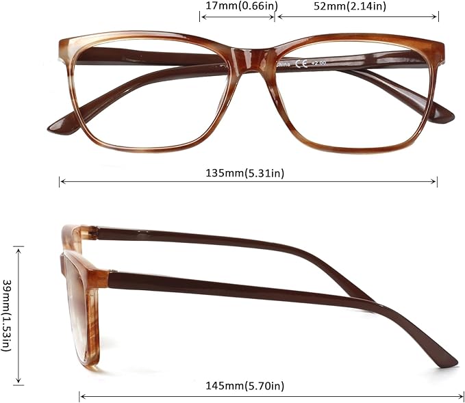 Henotin 4 Pack Ladies Reading Glasses Blue Light Blocking Spring Hinge Readers Anti Eyestrain Computer Eyeglasses (Multicolor-3, 1.5)