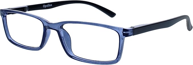 OPULIZE SEE Reading Glasses with Blue Light Blocking for Women and Men, Narrow Frame, Spring Hinges, Computer Gaming Glasses, Black,Brown,Blue +1.5 (Pack of 3)