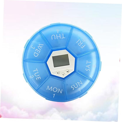 Compartment Pill Organizer Alarm Clock Electronic Medication Reminder for Daily Use Portable Pill Dispenser for Patients Easy Read Days