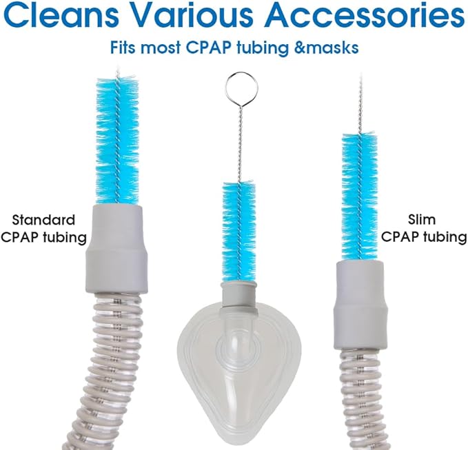 Cpap Tube Cleaning Brush, Hose and Mask Cleaner Supplies, Sanitizing Machine Compatible with Resmed Airsense 10&11 /Luna G3, Portable C Pap Sleep Kit Travel, Bipap Heated Tubing Sanitizer, Cleaners