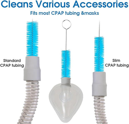 Cpap Tube Cleaning Brush, Hose and Mask Cleaner Supplies, Sanitizing Machine Compatible with Resmed Airsense 10&11 /Luna G3, Portable C Pap Sleep Kit Travel, Bipap Heated Tubing Sanitizer, Cleaners