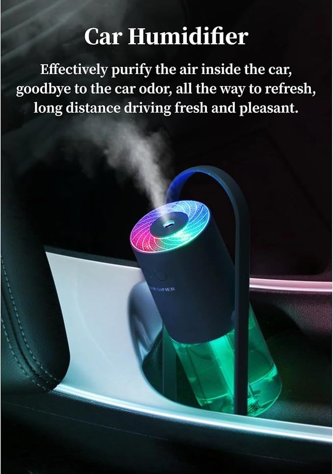 Portable Mini Humidifier, Compact 360° Rotating Cool Mist Air Humidifier Automatic Shutdown for Office for Home for Travel (#3)