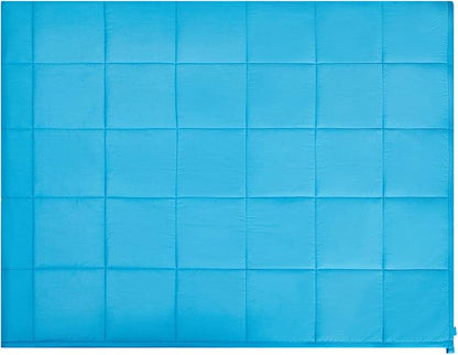 TONGDADA Kids Weighted Blanket | 40''x60'',10lbs | for Child Between 80-125 lbs | Premium Cotton Material with Glass Beads | Teal