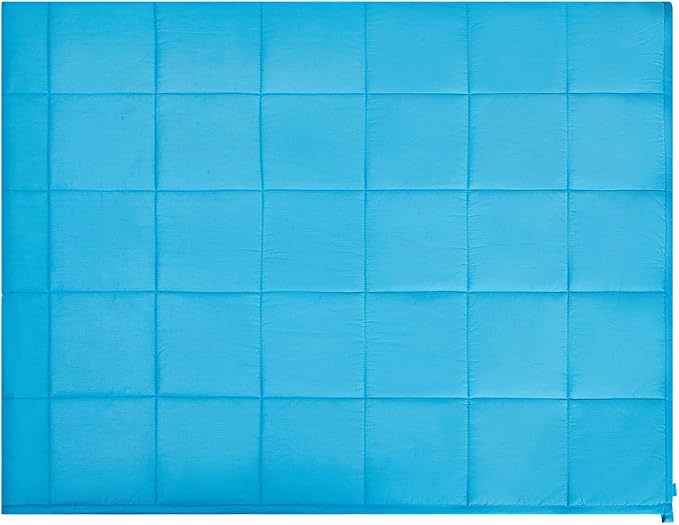 TONGDADA Kids Weighted Blanket | 40''x60'',5lbs | for Child Between 40-62 lbs | Premium Cotton Material with Glass Beads | Teal
