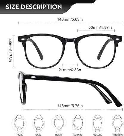 Reading Glasses for women Blue Light Blocking Glasses Filter UV Square Lightweight Readers Glasses for Men and Women