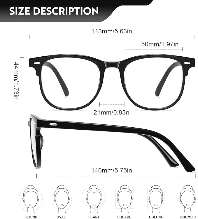 Reading Glasses for women Blue Light Blocking Glasses Filter UV Square Lightweight Readers Glasses for Men and Women