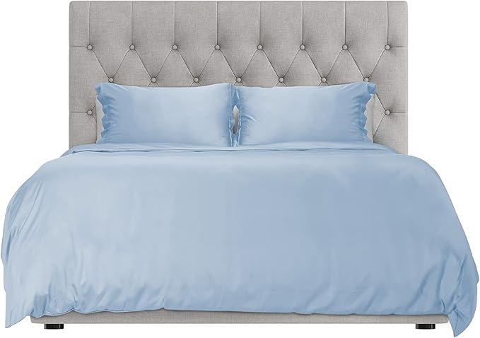 Hotel Sheets Direct Duvet Cover Bed Linen Set, 3 -Piece Set, Light Blue, Full