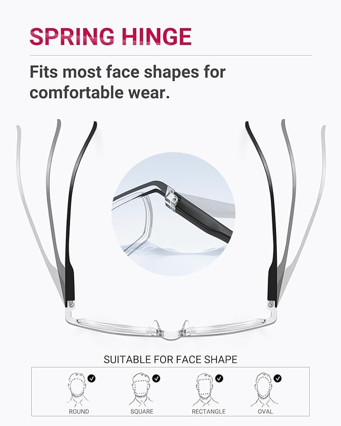 TERAISE Fashion Anti-blue light Reading Glasses Men Women Computer Reader