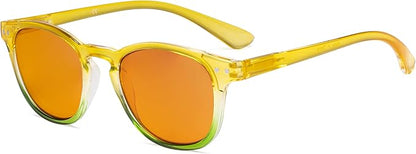 Eyekepper Ladies Blue Light Blocking Reading Glasses with Orange Tinted Filter Lens - Night Sleep Computer Readers Women - Yellow-Green Frame +0.50