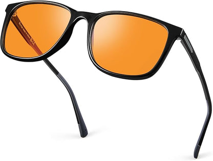 Sleep Blue Light Blocking Glasses for Men and Women, Computer Gaming Glasses Anti Eyestrain & UV Glare