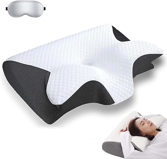 Sleep Apnea Pillow, Premium Memory Foam Pillow for Neck Pain Relief, Premium Ergonomic Pillows Side Sleeper for Adults