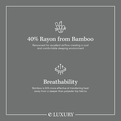 ExceptionalSheets Rayon from Bamboo Mattress Pad with Fitted Skirt - Extra Plush Cooling Topper - Twin XL