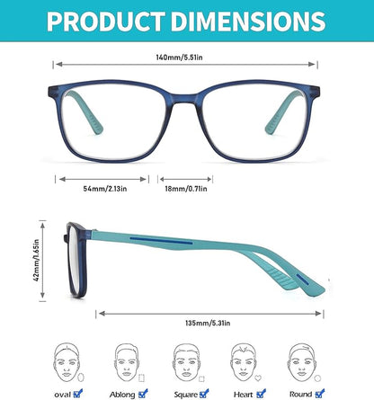 Reading Glasses for Men,Blue Light Blocking Readers for men with Comfort Spring Hinge