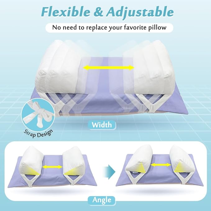 AOSSA Beauty Pillow for Back Sleeping – Anti-Wrinkle Aging Pillow, Head Support Trainer for Upright Sleep & Post-Surgery Recovery, Face Up Positioning Pillows for Wrinkle Prevention (White)