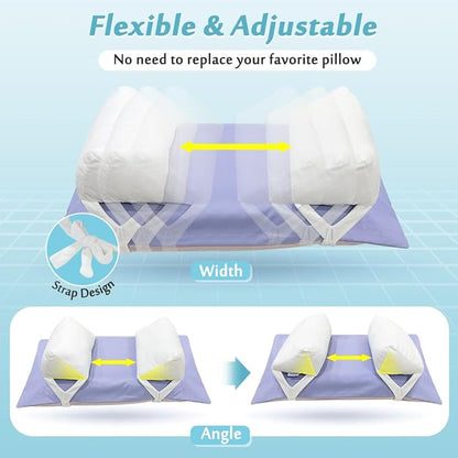 AOSSA Beauty Pillow for Back Sleeping – Anti-Wrinkle Aging Pillow, Head Support Trainer for Upright Sleep & Post-Surgery Recovery, Face Up Positioning Pillows for Wrinkle Prevention (White)