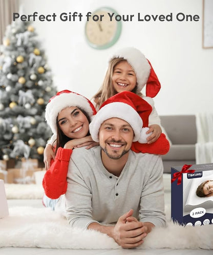 Cervical Pillow for Neck Pain Relief - Contour Pillow Memory Foam Pillows for Sleeping, Double Ear Relief Zones Neck Pillow, 6CM Enhanced Neck Support Cooling Bed Pillow for All Sleep Positions