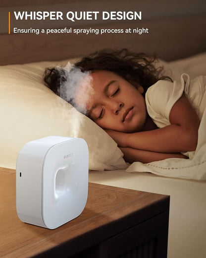 MEIDI Waterless Essential Oil Diffuser - Bluetooth Cordless Aromatherapy Diffuser with App Control, Smart Timer Setting, Hang-up Design and Wide Coverage for Home, Office, Hotel and SPA (White)
