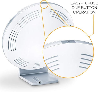 Beurer TL50 Daylight Lamp | UV-free Lamp with Natural Bright Sun Light | Jet Lag Lamp | Full Spectrum, 10,000 lux LED | Big Surfaced Daylight for Home & Office, 3 Piece Set