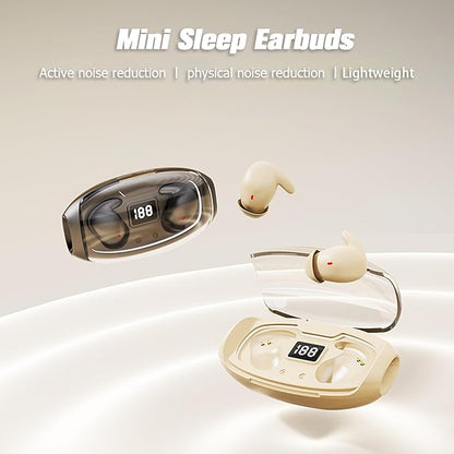 ANC Noise Cancelling Sleep Earbuds Ear Buds Sleeping Earphones Headphones for Side Sleepers, Wireless Bluetooth Comfortable Invisible Mini Small Tiny Hidden Discreet Earbuds for Small Ear Canals Work