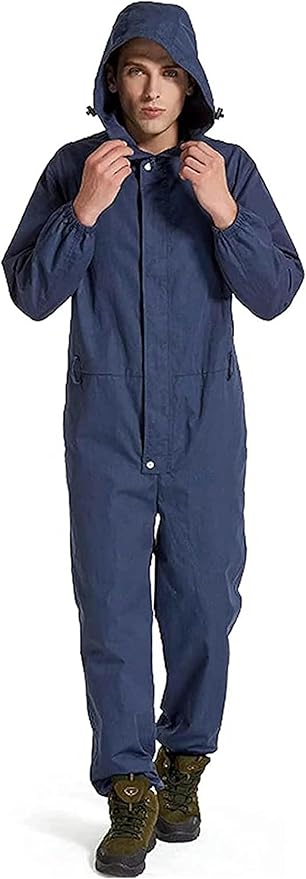 EMF Anti-Radiation Clothes,Silver Fiber Radiation Protection Fabric for RF/LF Blocking/Shielding,Blue,50% Silver-3XL