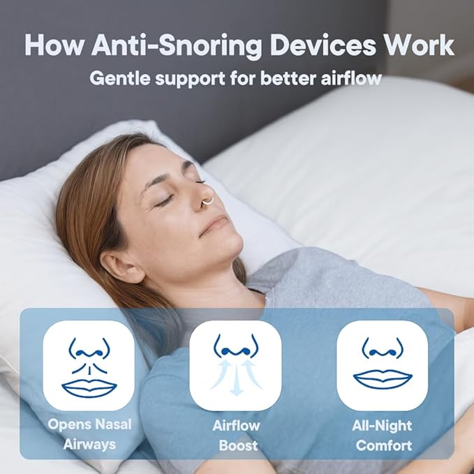 Anti Snoring Devices, Adjustable Snore Stopper for Men and Women, Snoring Solution, Individually Packaged & Reusable – 4 Pack