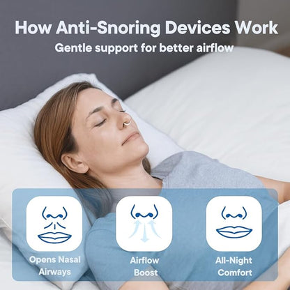 Anti Snoring Devices, Adjustable Snore Stopper for Men and Women, Snoring Solution, Individually Packaged & Reusable – 4 Pack