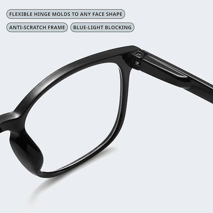 BLS BLUES Reading Glasses for Women for Home, Office & Driving - HD Clear Readers with Blue Light Blocking Protection
