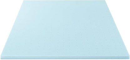 Best Price Mattress 1.5 Inch Ventilated Memory Foam Mattress Topper, Cooling Gel Infusion, CertiPUR-US Certified, Dorm Essentials, Short Queen