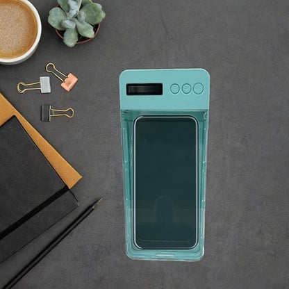 Smartphone Lock Box with Timer, Universal Portable Electronic Locking Container, Phone Locker for Kids Adults Time Management, Blue