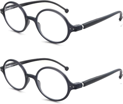 Round Reading Glasses Women Men Blue Light Blocking Circular Readers Unisex Ultra Lightweight Circle Cheaters Glasses