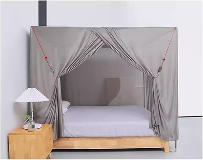 Faraday Fabric Radiation Shielding Bed Canopy with Mattress EMF Protection Block 5G Radiation Shielding Big Size (Color : Silver, Size : Style1)